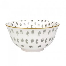Elephant Porcelain Patterned Bowl