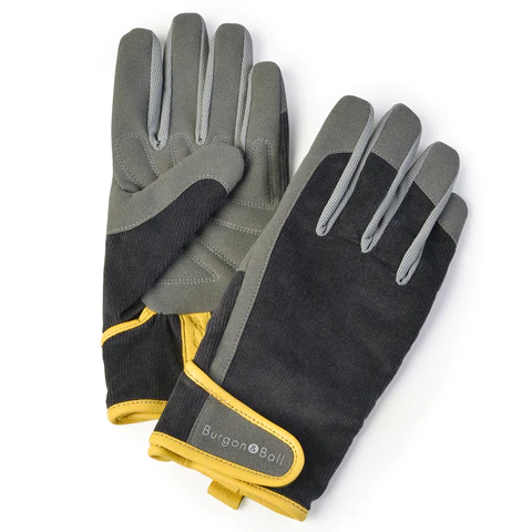 Burgon & Ball Mens Slate Corduroy Gloves