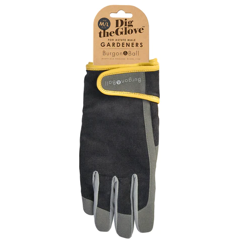 Burgon & Ball Mens Slate Corduroy Gloves