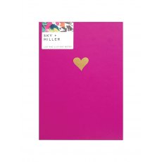Sky & Miller List Pad & Sticky Note Books Heart