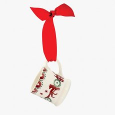 Christmas Joy Red & Green Tiny Mug Tree Decoration