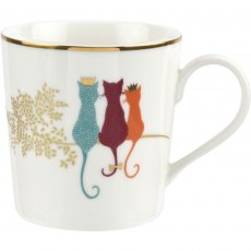 D/C   Sara Miller Feline Friends Mug