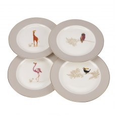 Sara Miller Piccadilly Cake Plates Set Of 4