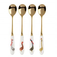 Sara Miller Geese Christmas Tea Spoons Set Of 4