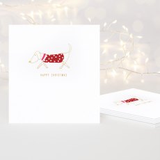 Dog Happy Christmas Cards pk5
