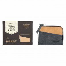 GEN Zip Up Wallet Recycled Leather Black & Tan