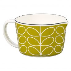 Orla Kiely Enamel Small Measuring Jug Linear Stem Seagrass