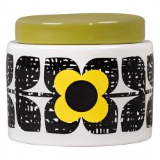 Orla Kiely Small Storage Jar Scribble Square Flower Sunshi