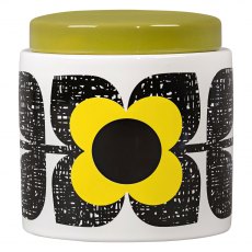 Orla Kiely Storage Jar Scribble Square Flower Sunshine