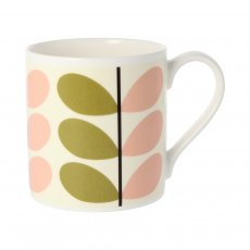 Quite Big 2 Colour Stem Olive/Pink Mug