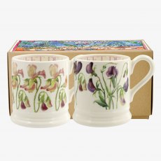 Sweet Peas S/2 0.5pt Mugs Boxed