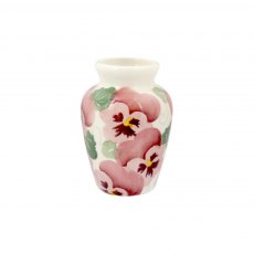 Pink Pansy Mustard Pot Vase