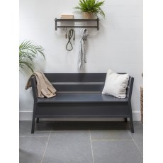 Modern Settle Bench In Carbon