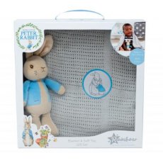 Peter Rabbit Soft Toy & Blanket Gift Set