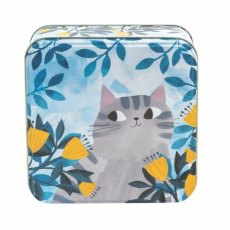 Planet Cat Medium Square Tin