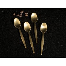 S/4 Brushed Gold Espresso Spoons