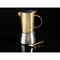 La Cafetiere Edited 4 Cup Stainless Steel Stovetop Brushed Gold