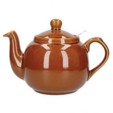 London Pottery Rockingham Brown Farmhouse Filter Teapot 4 Cup