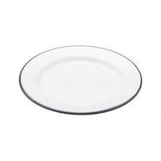 Enamel Snack Plate White 20cm