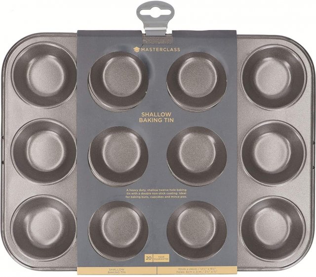 MasterClass Non Stick Twelve Hole Shallow Baking Tin