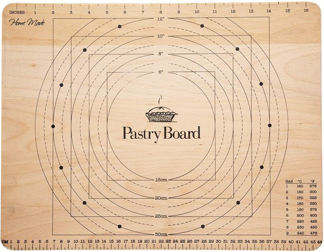 Kitchen Craft Home Made Wooden Pastry Board With Measures