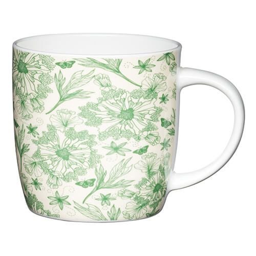 Kitchen Craft KC Botanical Leaf Barrel Mug