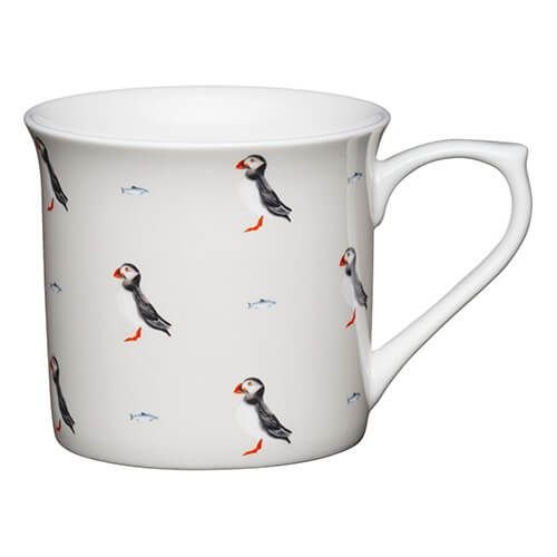 KitchenCraft Puffin Fluted China Mug