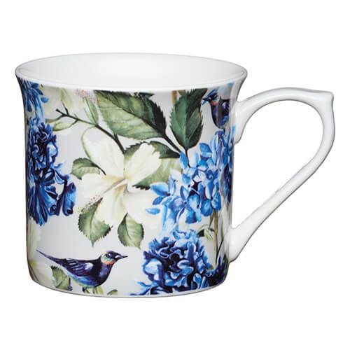 KitchenCraft KC Blue Rose Fluted Mug