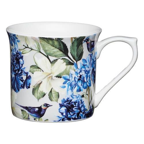 KitchenCraft Blue Rose Fluted Mug