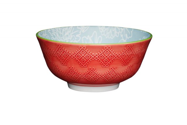 KitchenCraft Grey Floral Ceramic Bowl