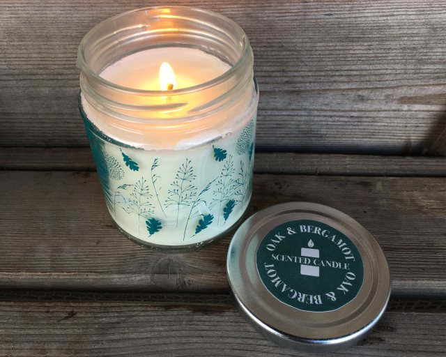 Jam Jar Candle - Oak & Bergamot