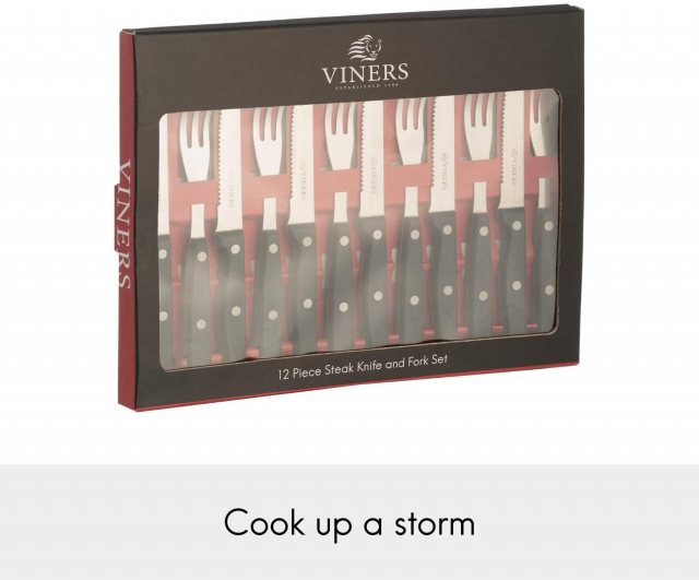Viners 12pc Steak Knife & Fork Set