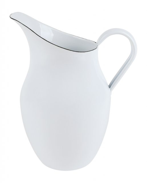 White Enamel Pitcher