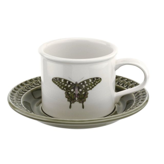 Portmeirion Botanic Garden Harmony Breakfast Cup & Saucer Forest Green