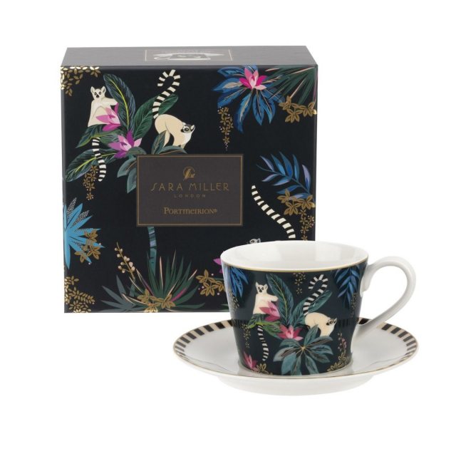 Sara Miller London Sara Miller Tahiti Teacup & Saucer Lemur