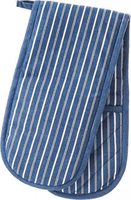 Stow Green Smithfield Butcher's Stripe Double Oven Glove