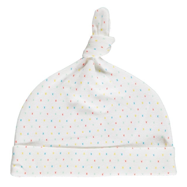 From Babies with Love Blue & Grey Cable Knit Bobble Hat