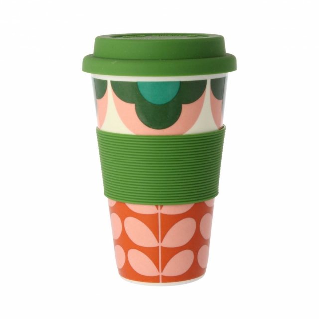 Orla Kiely Orla Kiely Travel Mug Pink & Green