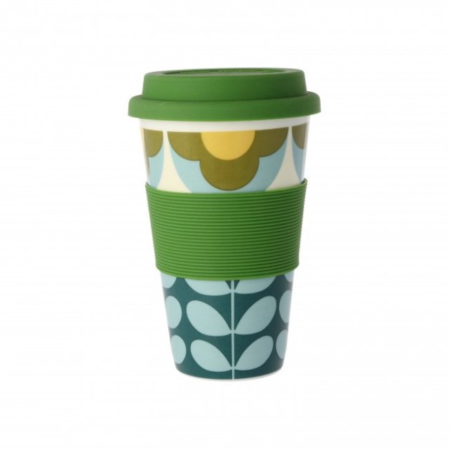 Orla Kiely Orla Kiely Travel Mug Blue & Yellow