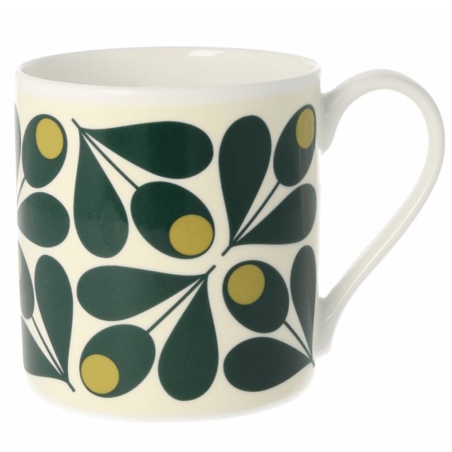 Orla Kiely Orla Kiely Dee Dee Teal Quite Big Mug 350ml