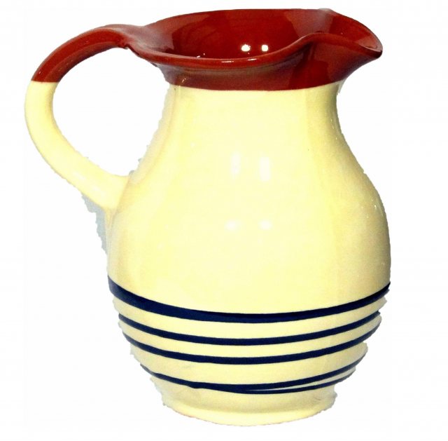 Traditional Swirly Jug Cream & Blue