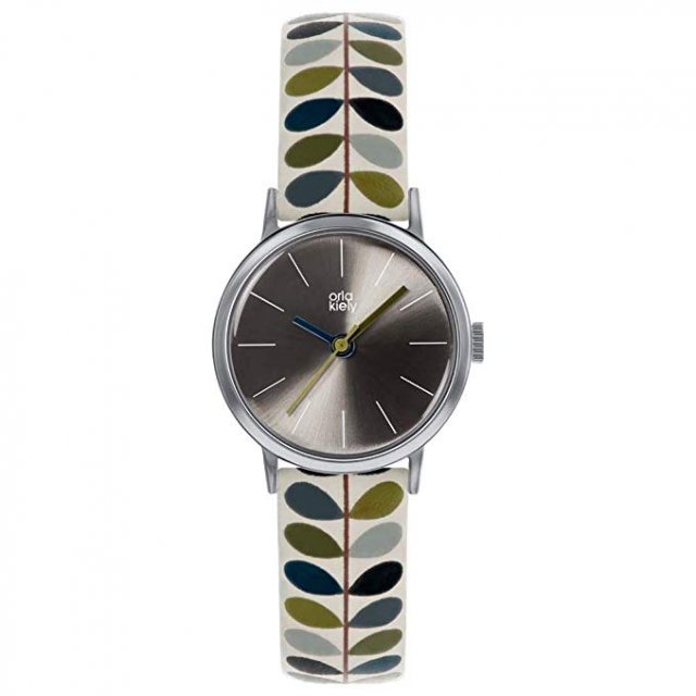 orla kiely alarm watch, orla kiely leather strap watch, orla kiely linear stem watch, orla kiely ivy