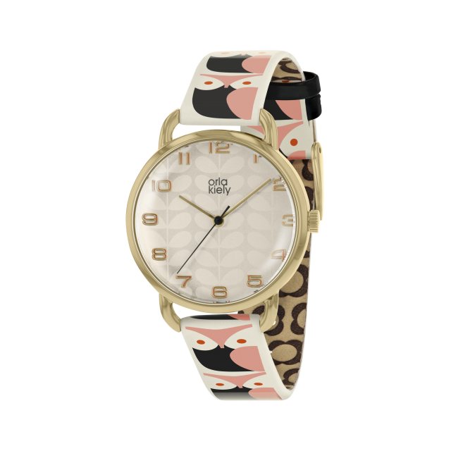 Orla Kiely Orla Kiely Scribble Sunflower Blue Quite Big Mug