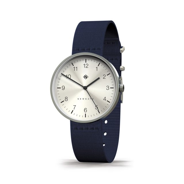 Newgate Leff Amsterdam Tube Watch D42 Black with Black Leather Strap