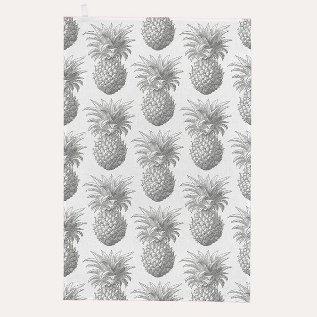 Thornback & Peel Set Of 4 Grey Pineapple Napkins