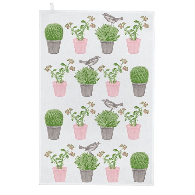 Thornback & Peel Thornback & Peel Cactus & Bird Tea Towel