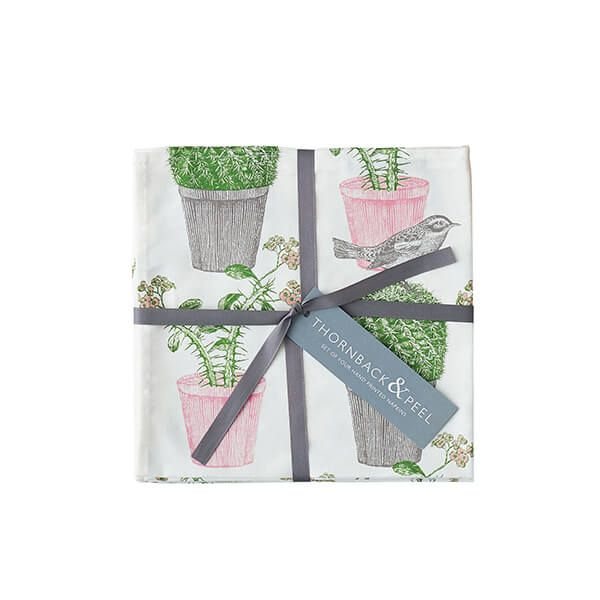 Thornback & Peel Thornback & Peel Cactus & Bird Set of 4 Napkins