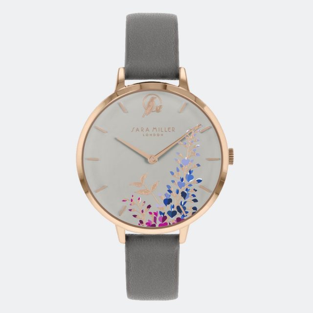 Sara Miller London Sara Miller Wisteria Rose Gold/Navy Strap Watch