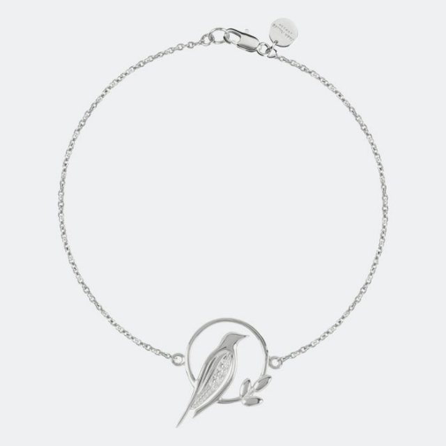 Sara Miller London Sara Miller Bird Charm Bracelet Silver