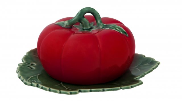 Bordallo Pinheiro Tomato Butter Dish With Cover